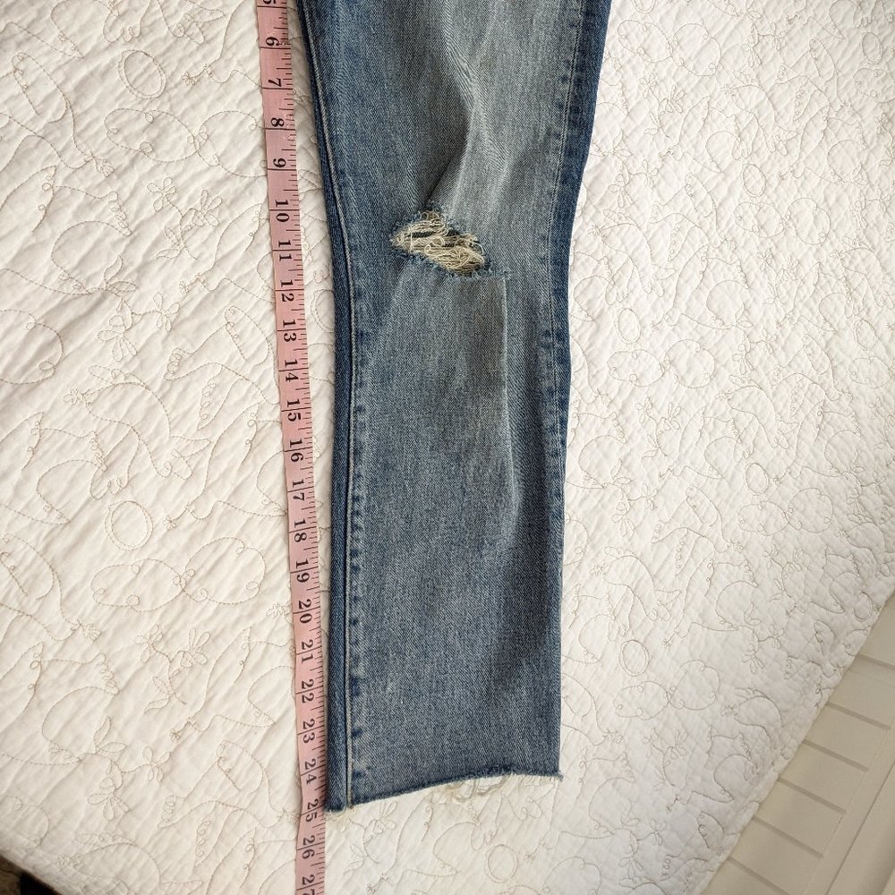 Levi's Wedgie Straight Button Fly Jeans Two Minds Wash Sz 28 - Picture 8 of 12